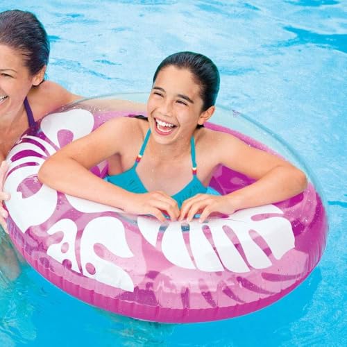 ELMVIA Swim Ring for Kids Inflatable Pool Float Tube for 1-5 Years Baby Girl Boys Inflatable Swimming Safety Tube (Transparent) - Image 5