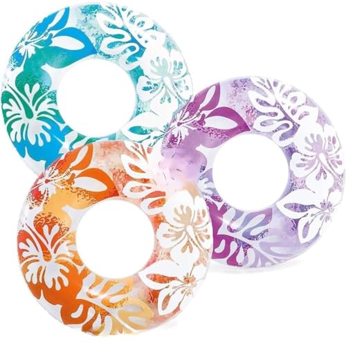ELMVIA Swim Ring for Kids Inflatable Pool Float Tube for 1-5 Years Baby Girl Boys Inflatable Swimming Safety Tube (Transparent) - Image 4