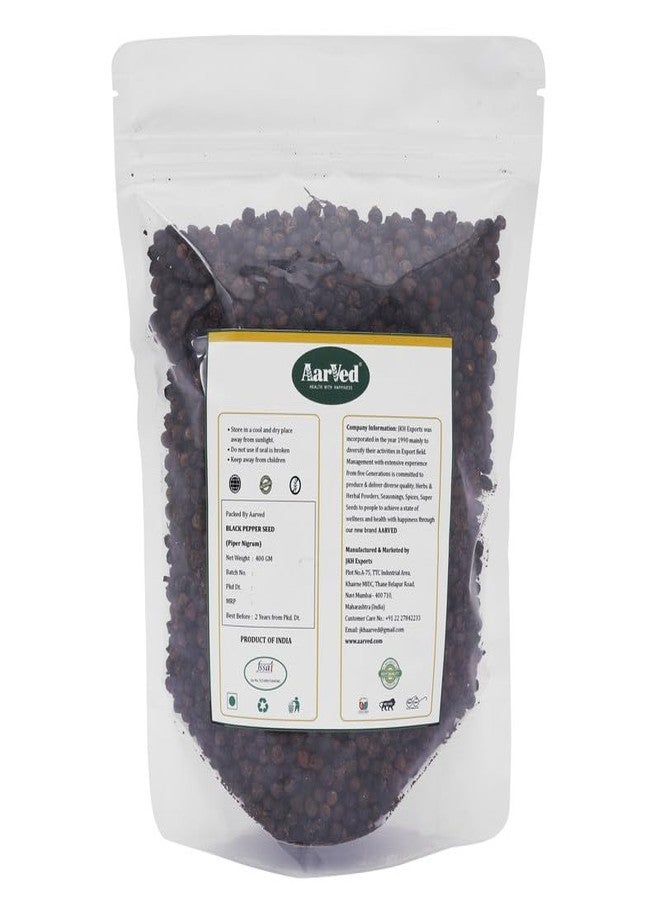 Aarved Black Pepper Whole (Kali Mirch/Kali Miri)-800 Grams, Combo Pack Of 2 X 400 Grams | Naturally Processed Extra Bold Black Peppercorn - Image 2
