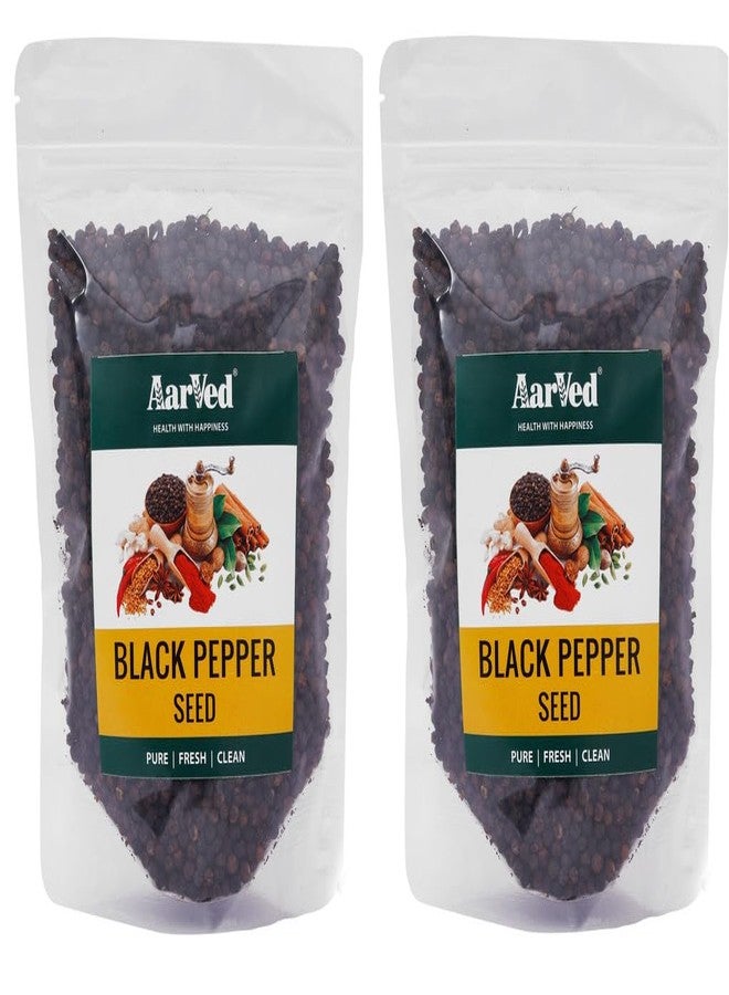 Aarved Black Pepper Whole (Kali Mirch/Kali Miri)-800 Grams, Combo Pack Of 2 X 400 Grams | Naturally Processed Extra Bold Black Peppercorn - Image 1