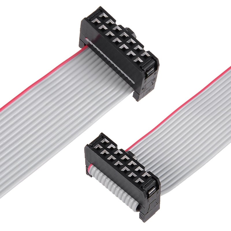 uxcell IDC 14 Pins Connector Flat Ribbon Cable Female Connector Length 30cm 2.54mm Pitch,5pcs - Image 5