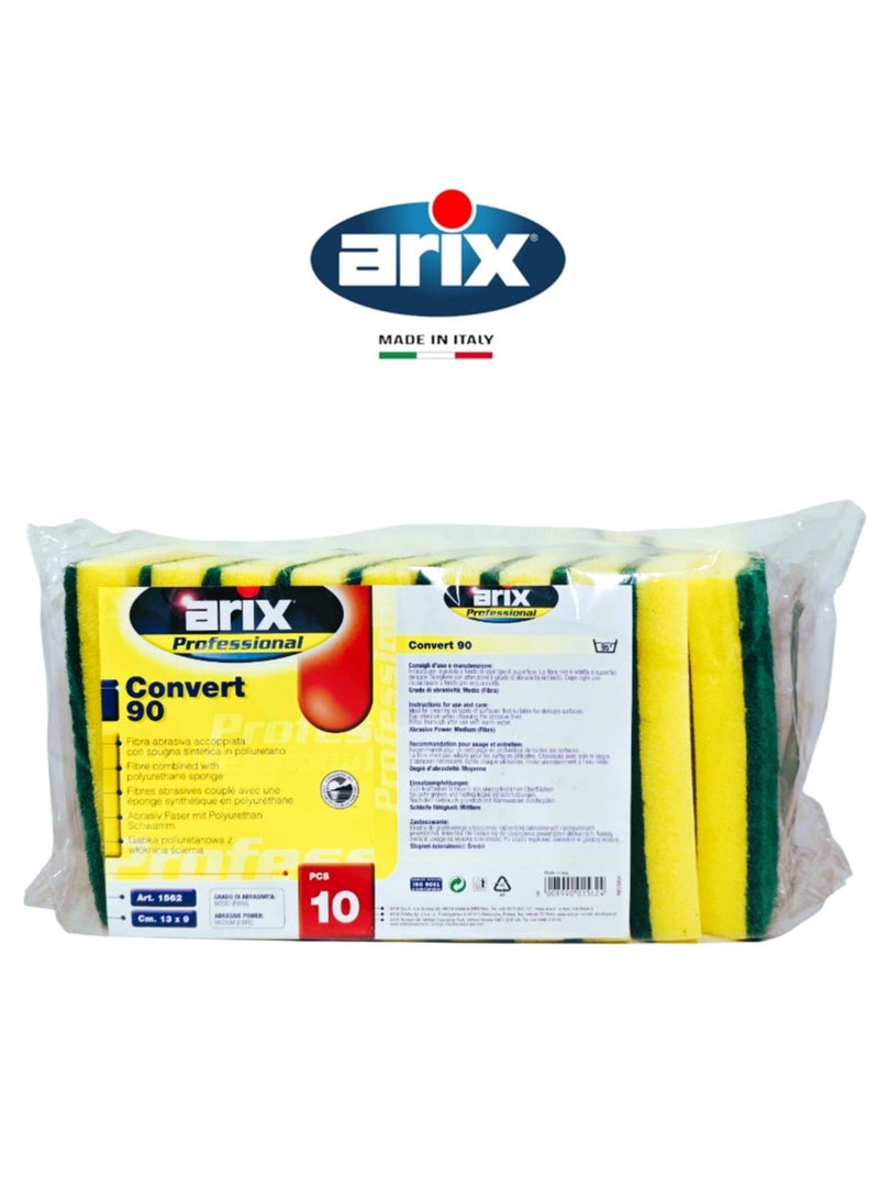 Arix Professional Convert 90 Medium Quality Sponge Scourer – Antibacterial & Heavy-Duty Cleaning - Image 1
