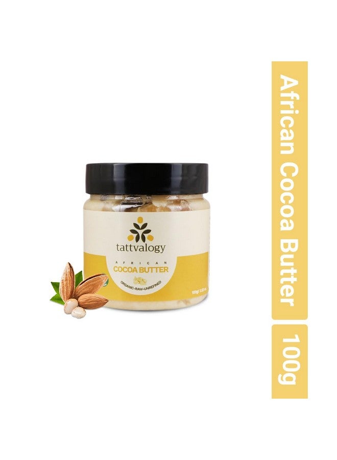 Tattvalogy African Cocoa Butter | Organic, Raw & Unrefined | Moisturizer | For Body Lotion, Stretch Marks, Lip Balms, DIY Creams & Moisturizer | Ideal For Men & Woman | In Plastic Jar - 100 GM - Image 2