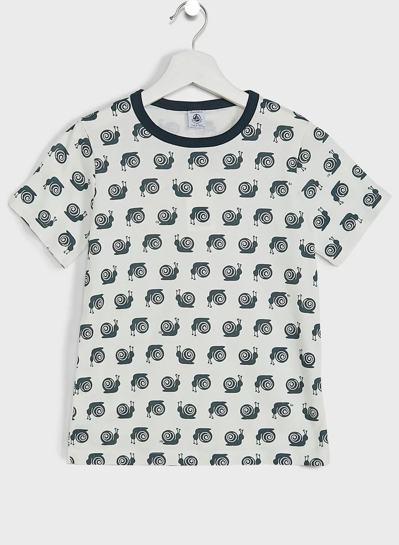 Petit Bateau Kids Snail Print Pyjama Set
