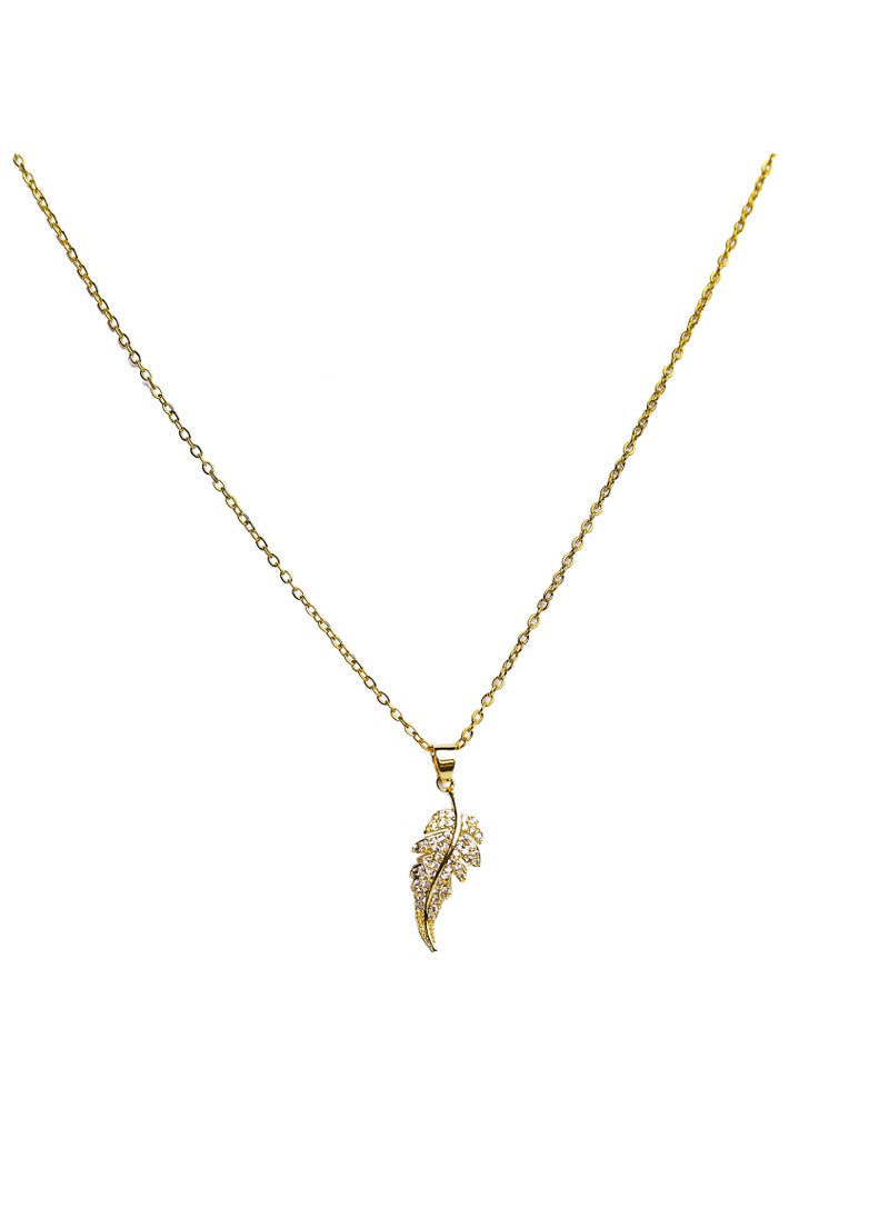 FLUFFY Feather Necklace for an enchanting look on special nights-Stan Steel  - Image 1