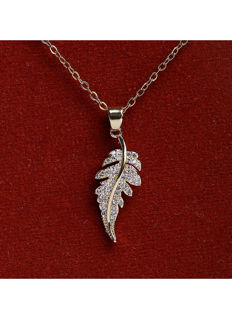FLUFFY Feather Necklace for an enchanting look on special nights-Stan Steel  - Image 3