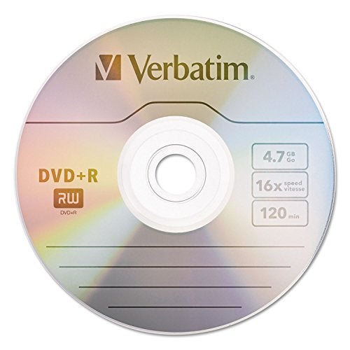Verbatim DVD+R Blank Discs AZO Dye 4.7GB 16X Recordable Disc - 100 Discs Spindle,Silver - Image 2