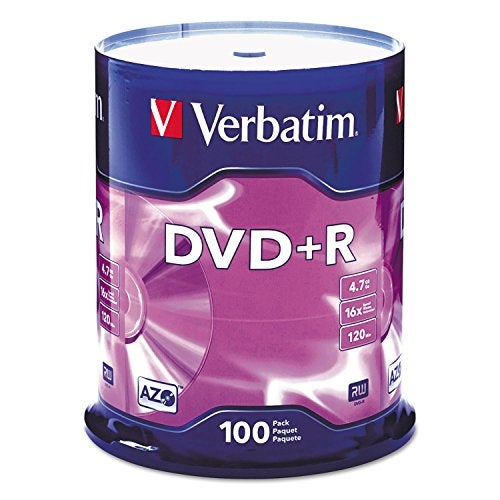 Verbatim DVD+R Blank Discs AZO Dye 4.7GB 16X Recordable Disc - 100 Discs Spindle,Silver - Image 5