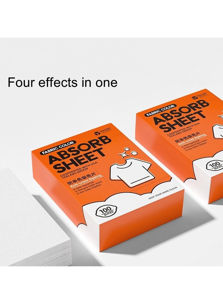 4-PACK Mixed Washing Of Clothes To Prevent Staining,Anti-cross Dyeing,Fabric Color Absorb Sheet 100PCS*4 - Image 2