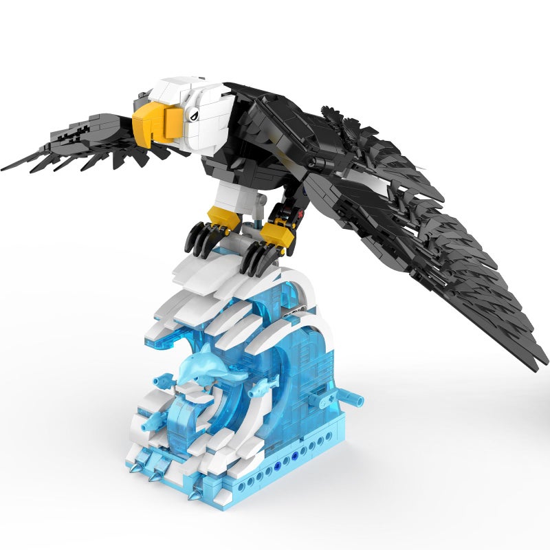 Vziimo Ideas Eagle Animals Building Set MOC Eagle Creative Bird Model Creator 2 in 1 Animal Lover Owl Birds Kit Collectible Gifts Toys for Adults and Teens Age 14 1018 PCS - Image 3