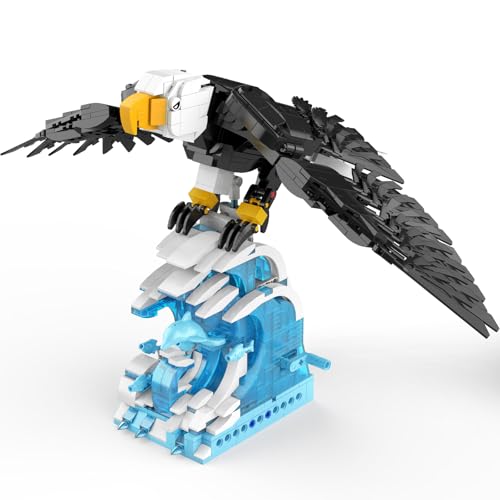 Vziimo Ideas Eagle Animals Building Set MOC Eagle Creative Bird Model Creator 2 in 1 Animal Lover Owl Birds Kit Collectible Gifts Toys for Adults and Teens Age 14 1018 PCS - Image 1