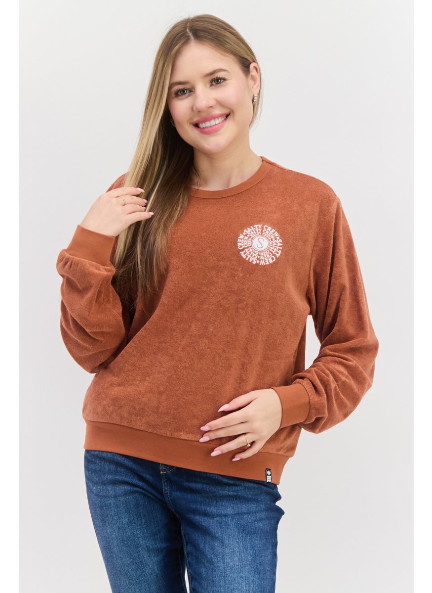 Women Crew Neck Embroidered Print Long Sleeves Sweatshirt, Rust - pzsku/Z9050951A39ECB174CD6DZ/45/_/1737642451/b1d58389-f3f0-480d-89a2-ee5dffa5c8b9