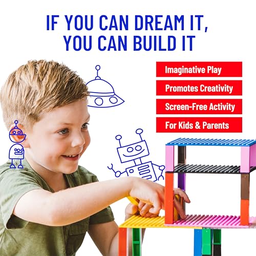 Strictly Briks Stackable Baseplates - 6 Pack Compatible with Lego & Major Brick Brands, 10 x 10 in with 32 x 32 Studs, Toy Building Plates Boards, Blue Grey Green - Image 5