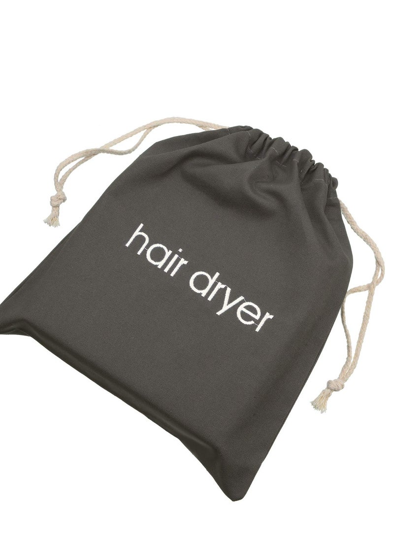 Bememo Hair Dryer Bags Drawstring Bag Container Hairdryer Bag, 11.8 by 13.8 Inch (Gray,Cotton)  - Image 1