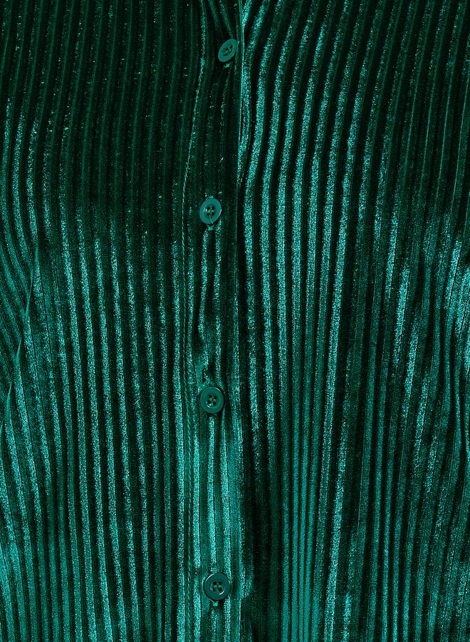 ستايلي بلوزة بقصة مريحة وتفاصيل بارزة الملمس - Image 3