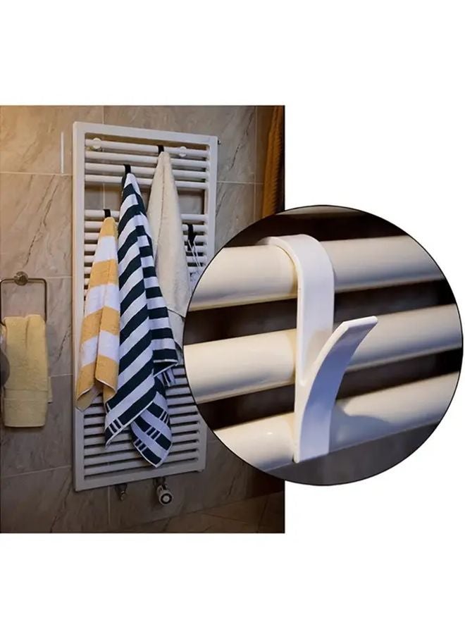 5 Pieces No Drill Bathroom Kitchen Hooks Heavy Duty Adhesive Mounting Damage Free Towel Holder - Image 2