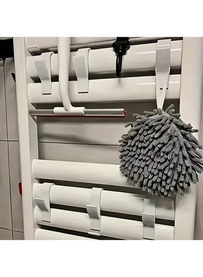 5 Pieces No Drill Bathroom Kitchen Hooks Heavy Duty Adhesive Mounting Damage Free Towel Holder - Image 5