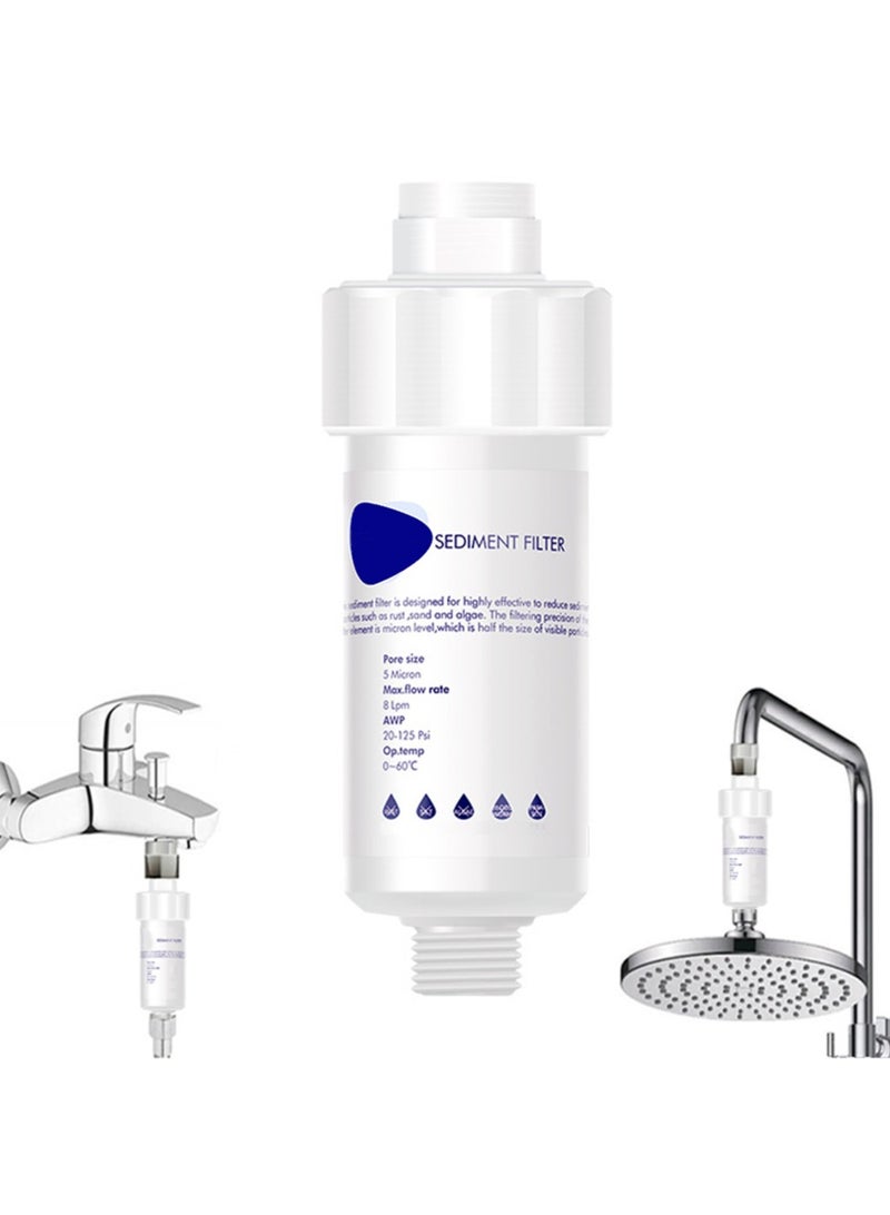 جيوجيو فلتر دش من البولي بروبيلين 5 ميكرومتر مع كبريتات الكالسيوم - يقلل من الصدأ/الرواسب/الكلور، خرطوشة سهلة التركيب 1/2 انش للمنازل في الامارات العربية المتحدة - PP5M-MOD1 - Image 1