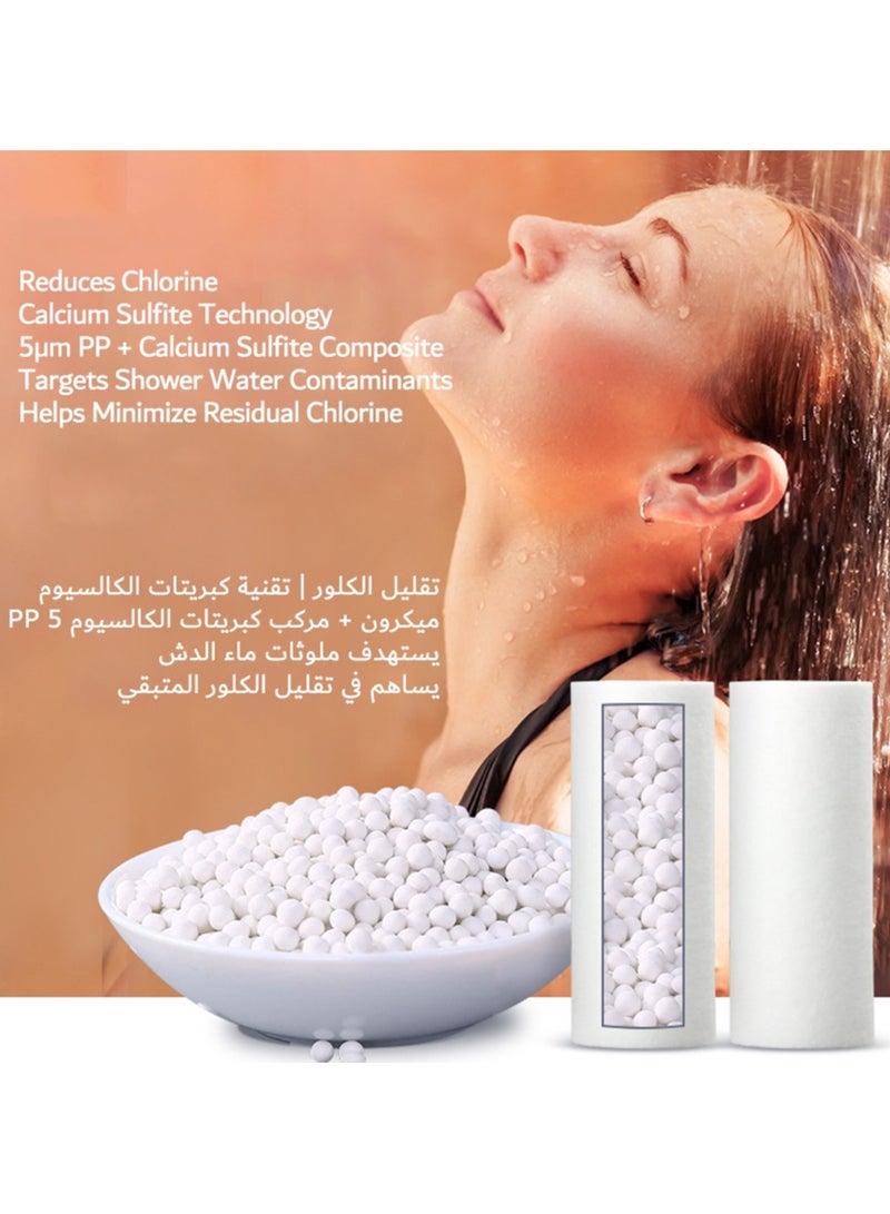 جيوجيو فلتر دش من البولي بروبيلين 5 ميكرومتر مع كبريتات الكالسيوم - يقلل من الصدأ/الرواسب/الكلور، خرطوشة سهلة التركيب 1/2 انش للمنازل في الامارات العربية المتحدة - PP5M-MOD1 - Image 2