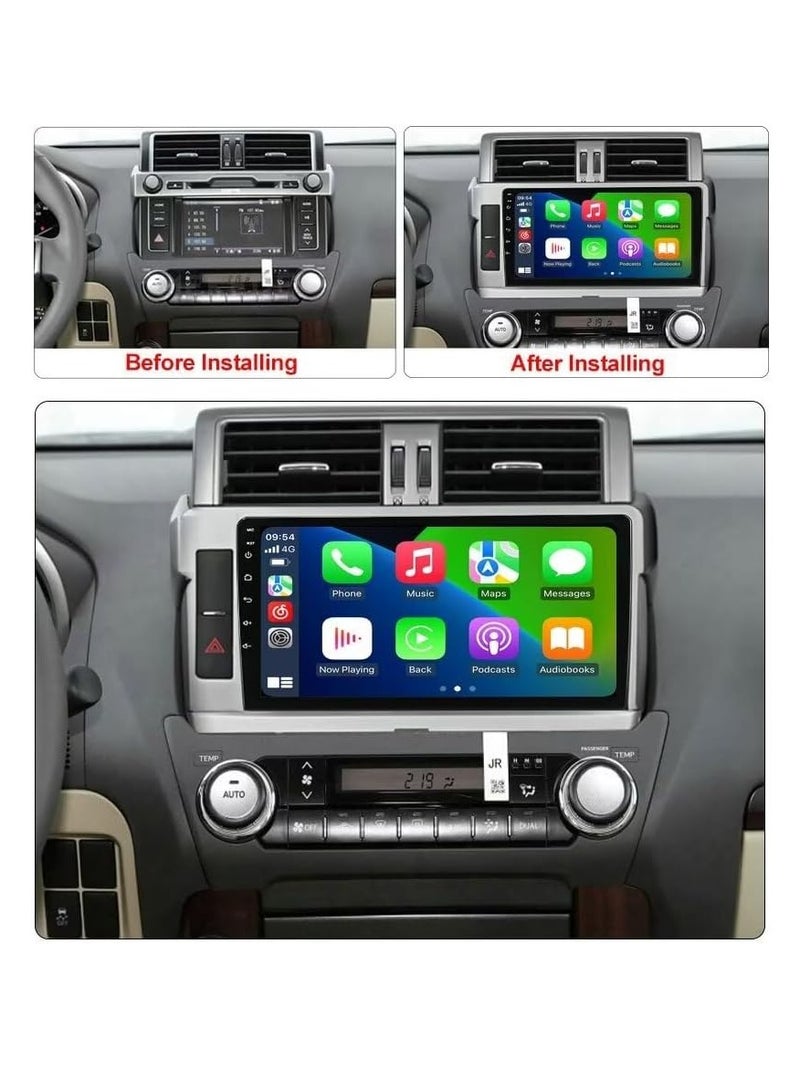 4+64GB 8-Core 10.1" Car Radio Stereo for Toyota Land Cruiser Prado 150 2014-2017 Dash Kit, Android 12 GPS Navigation Multimedia Player with Car-Play Android Auto - Image 2