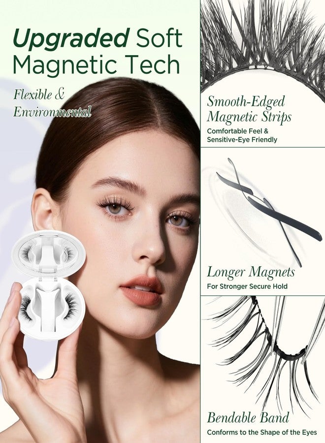 BEYELIAN Magnetic Eyelashes with Applicator Kit All-In-One Box, Upgrade Full Volume Soft Magnetic Lashes with Lash Fixer, Reusable No Glue Needed Eyelashes AHX06 (Lightweight & Comfortable) - Image 4