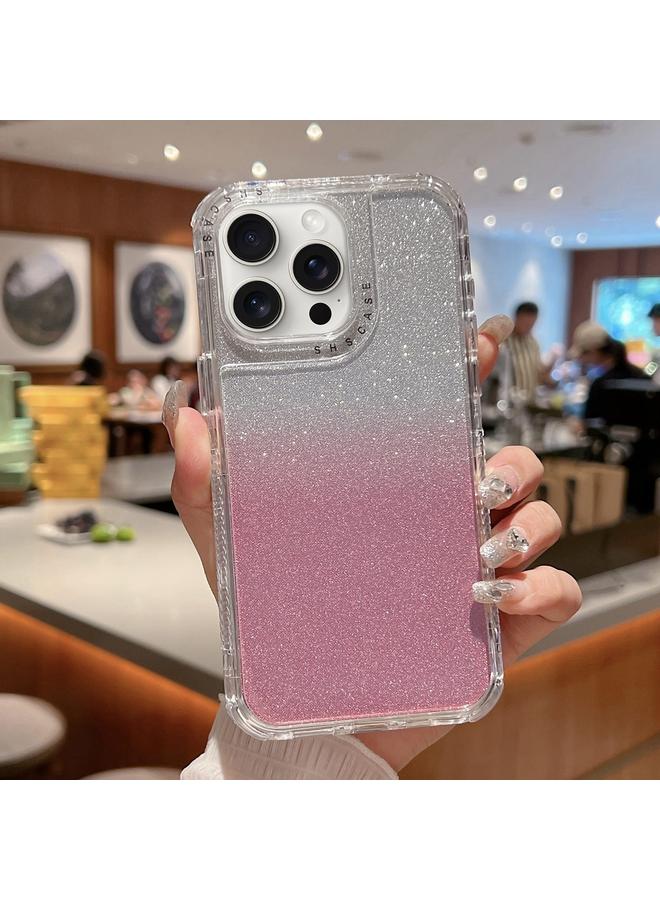 S-TOP Case For iPhone 16 Pro Max TPU + PC + Glitter Paper Full Coverage Phone Case - Image 1