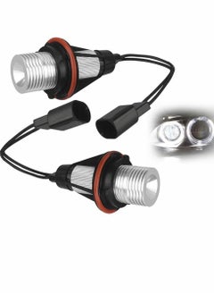 سيوسي مصابيح LED لعيون الملاك LED 1000LM 6000K ، تعديل جزء السيارة من مصابيح الضباب الأمامية الديكور مناسب لسيارات BMW E39 E53 E60 E61 E63 E64 E65 E66 E87 525i 530i xi 545i M5 (قطعتان) 