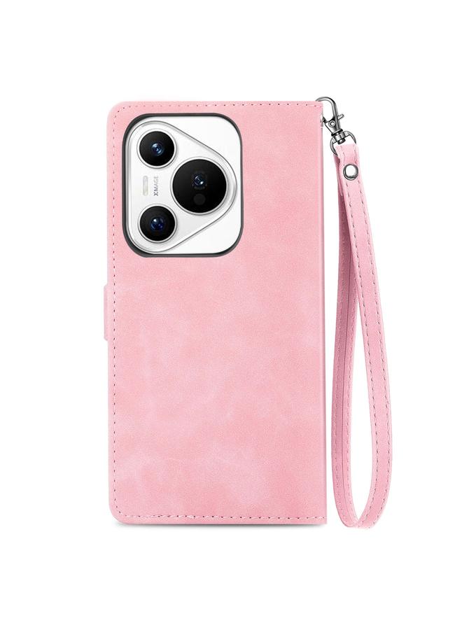 S-TOP Case For Huawei Pura 70 Pro Embossed Flower Zipper Leather Phone Case - Image 3