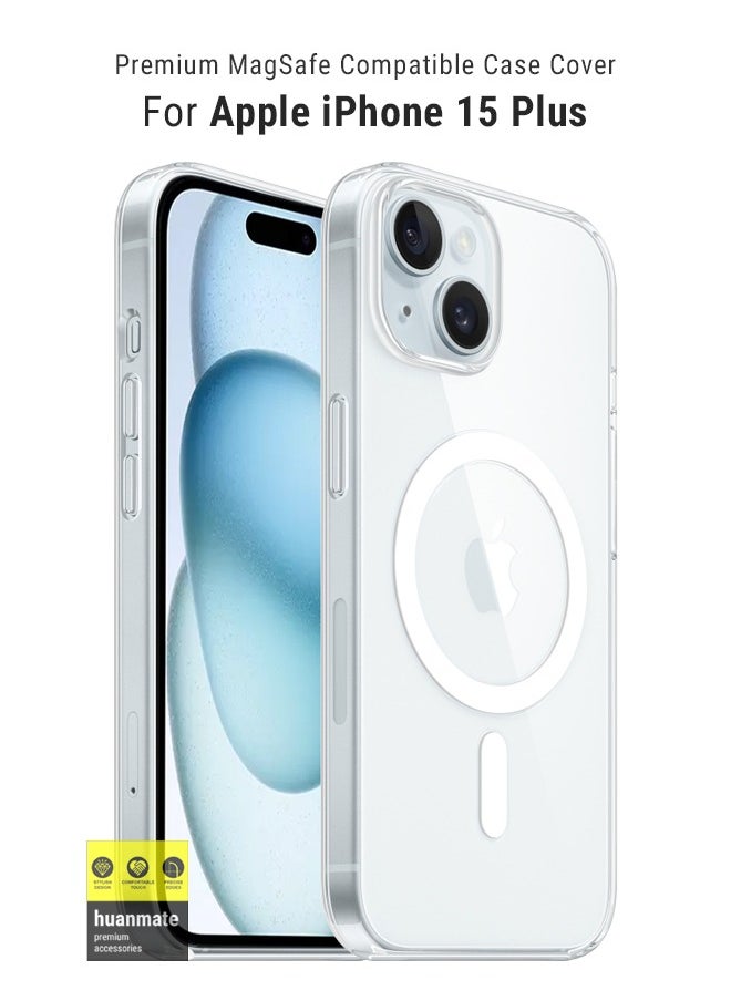 huanmate - Magsafe Compatible Case Cover For Apple iPhone 15 Plus Clear - Image 1