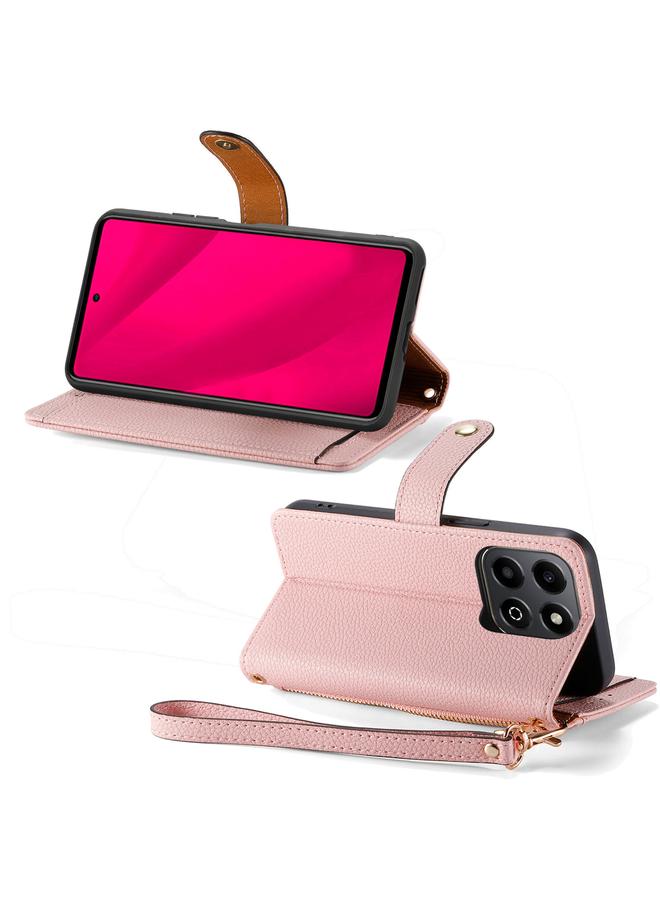 اس-توب جراب هاتف Honor 200 Smart Love مع سحاب وحزام جلدي - Image 4