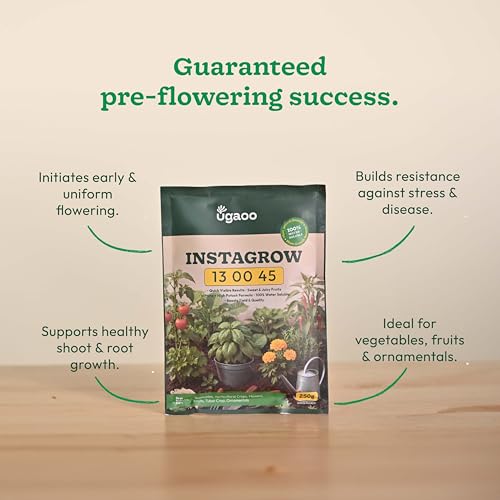 Ugaoo InstaGrow NPK 13:00:45 Fertilizer (250g) | High Potassium Water-Soluble Fertilizer for Fruit & Flower Quality | Boosts Yield & Sweetness - Image 3