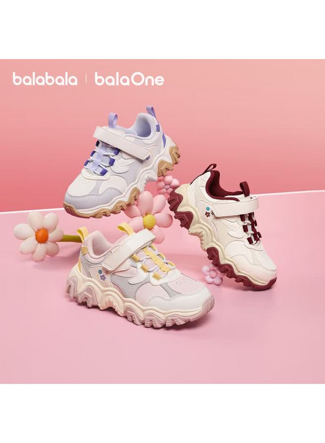 Balabala Kids Sports Shoes Girls Thick Sole Shoes Spring Autumn New Trend Boys Running Shoes Red New Year Style - Image 1