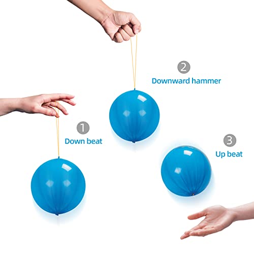 Xloey 12Pcs Punch Balloons, Xloey 18 Inches Punching Balloons, Assorted Color Neon Punch Balloon Party Favors For Kids, Party, Wedding, Daily Games, Fun Balloons(12) - Image 3
