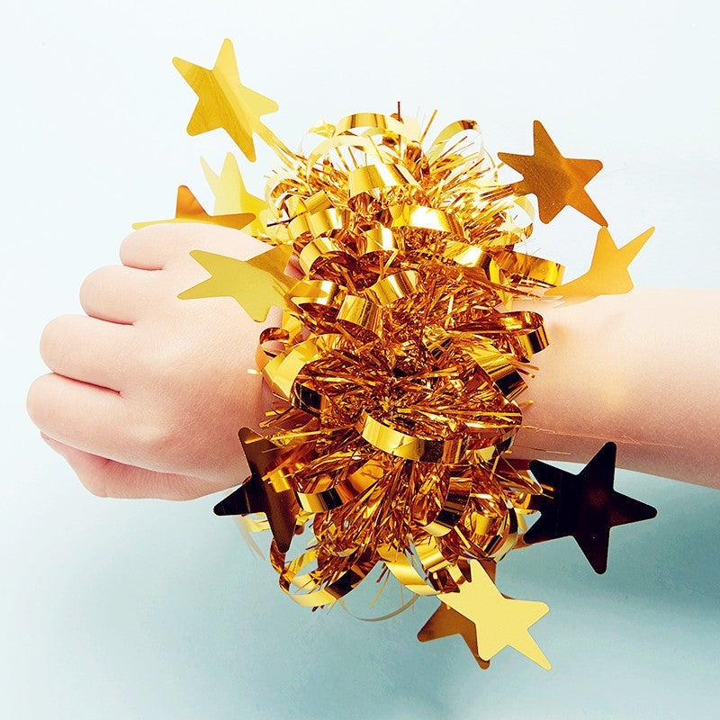 Star Gold Kids' Dance Hand Flower Props for Kindergarten Performances and Sports Events
