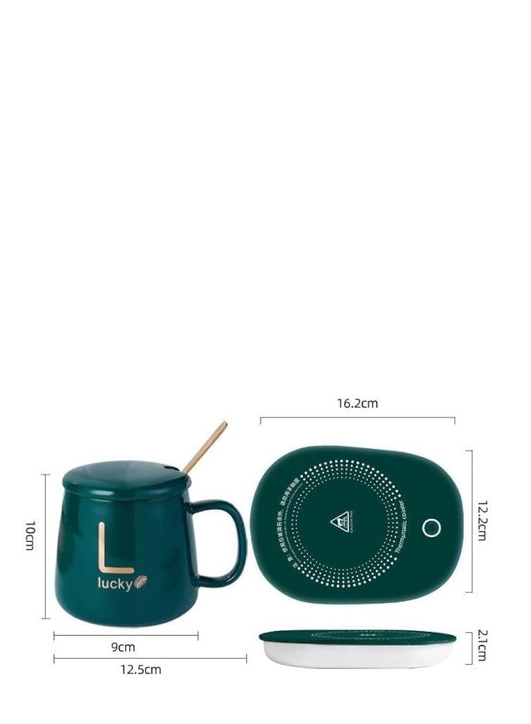 سبيس شوب 55 درجة مئوية، إيقاف تلقائي للتحكم في الحرارة، كوب شاي حليب القهوة، هدية مثالية للأصدقاء - Image 2