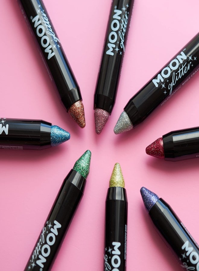 Moon Glitter Holographic Glitter Paint Stick/Body Crayon makeup for the Face & Body by Moon Glitter - 0.12oz - Green - Image 3