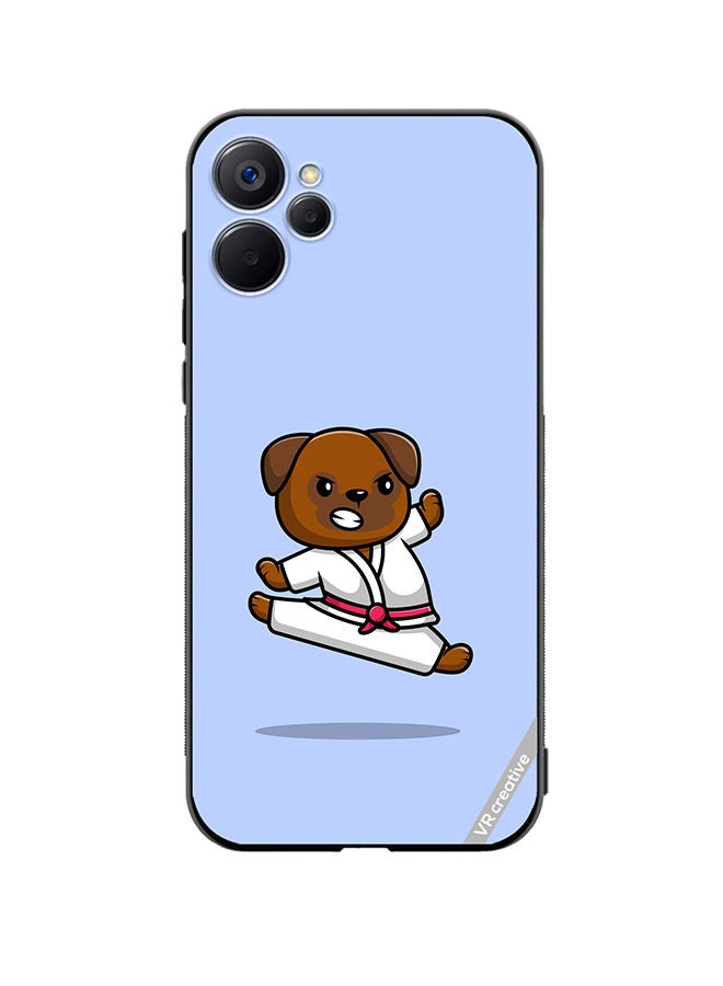 VR CREATIVE Protective Case Cover For Realme 9i 5G Karate Dog Design Multicolour - Image 1