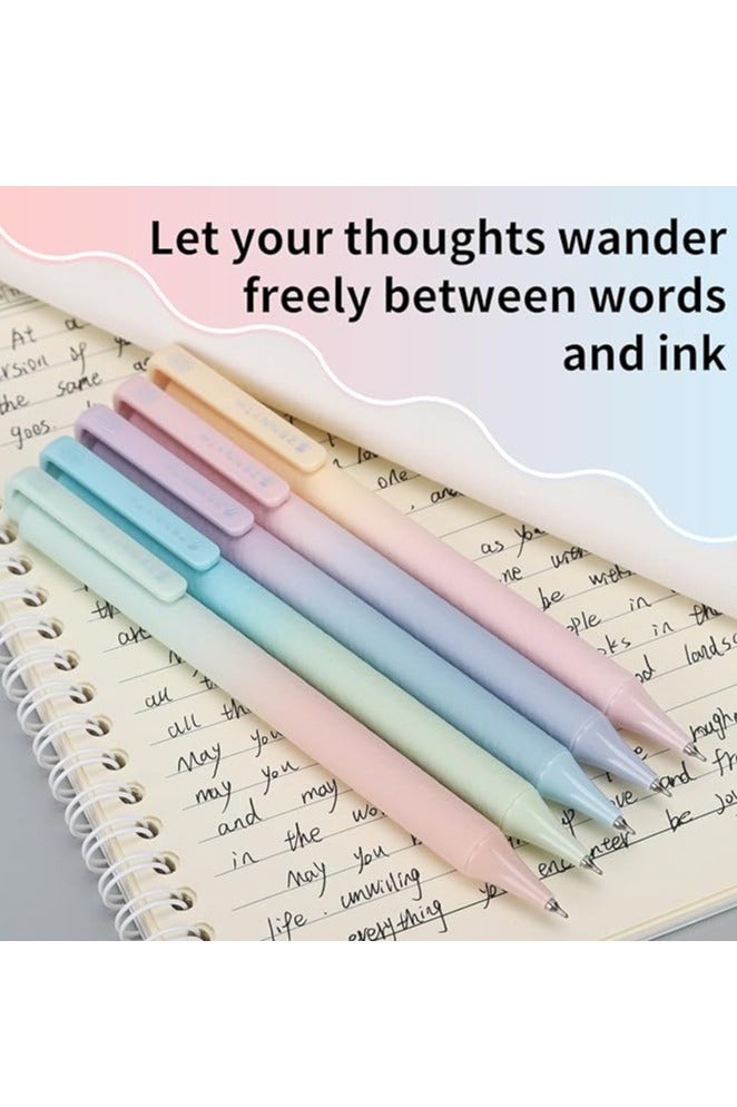 5 قطع من أجهزة الكمبيوتر جل القلم ، 0.5 مم نقطة رقيقة سلسة الكتابة القلم مع قبضة السيليكون ، سريعة الجافة الحبر الأسود الكرة النقطة للكتابة ملاحظة أخذ ، لوازم المدرسة المكتب لطيف الهدايا - Image 2