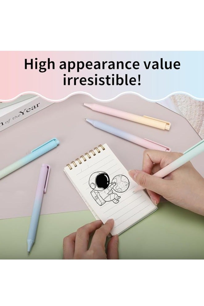 5 قطع من أجهزة الكمبيوتر جل القلم ، 0.5 مم نقطة رقيقة سلسة الكتابة القلم مع قبضة السيليكون ، سريعة الجافة الحبر الأسود الكرة النقطة للكتابة ملاحظة أخذ ، لوازم المدرسة المكتب لطيف الهدايا - Image 3