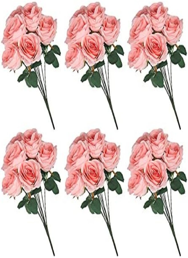 Pack of 6 Artificial Flowers Bunch, Elegant Silk Rose Flower, Realistic And Durable Faux Flower for Vase Filling - pzsku/Z905145B793448129BC01Z/45/_/1716204111/e1581350-836d-4908-b1cc-e560c26b6d5c