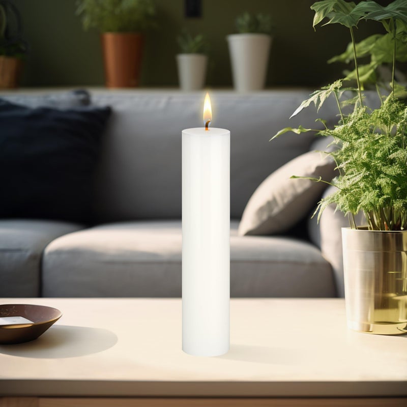 Mega Candles 6 pcs Unscented Solid White Pillar Candles, Hand Poured Premium Wax Candle 2 Inch x 9 Inch, Home DÃ©cor, Spas, Weddings, Occasions, Party, Centerpieces, Holidays, Vigils, Prayers - Image 3