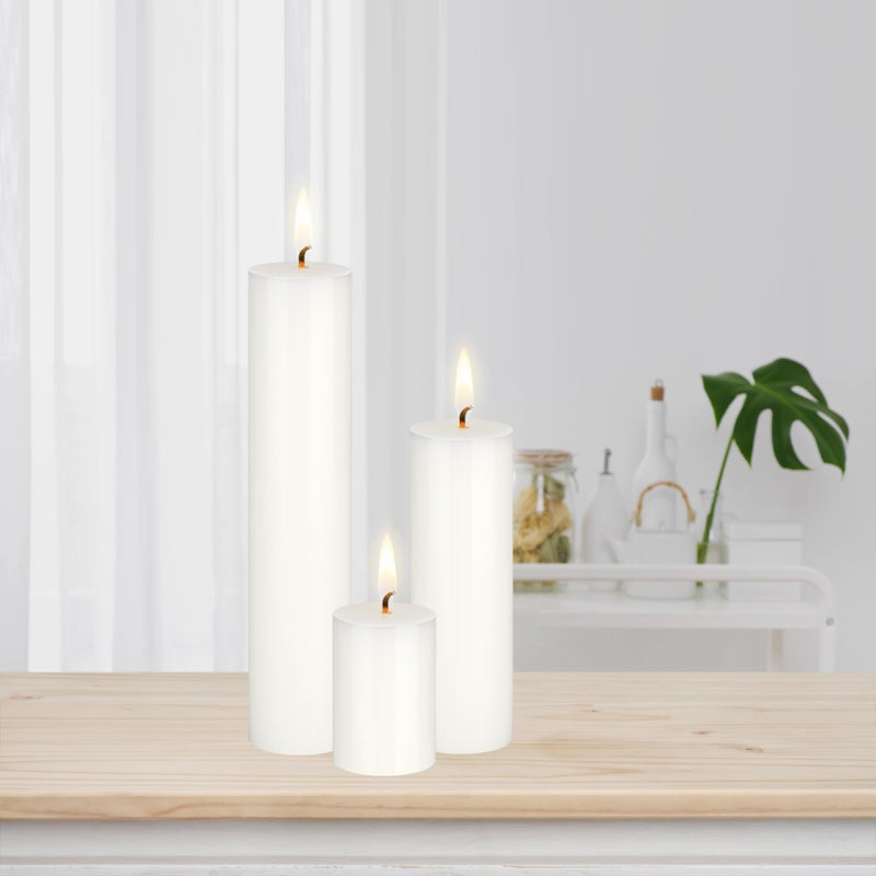 Mega Candles 6 pcs Unscented Solid White Pillar Candles, Hand Poured Premium Wax Candle 2 Inch x 9 Inch, Home DÃ©cor, Spas, Weddings, Occasions, Party, Centerpieces, Holidays, Vigils, Prayers - Image 4