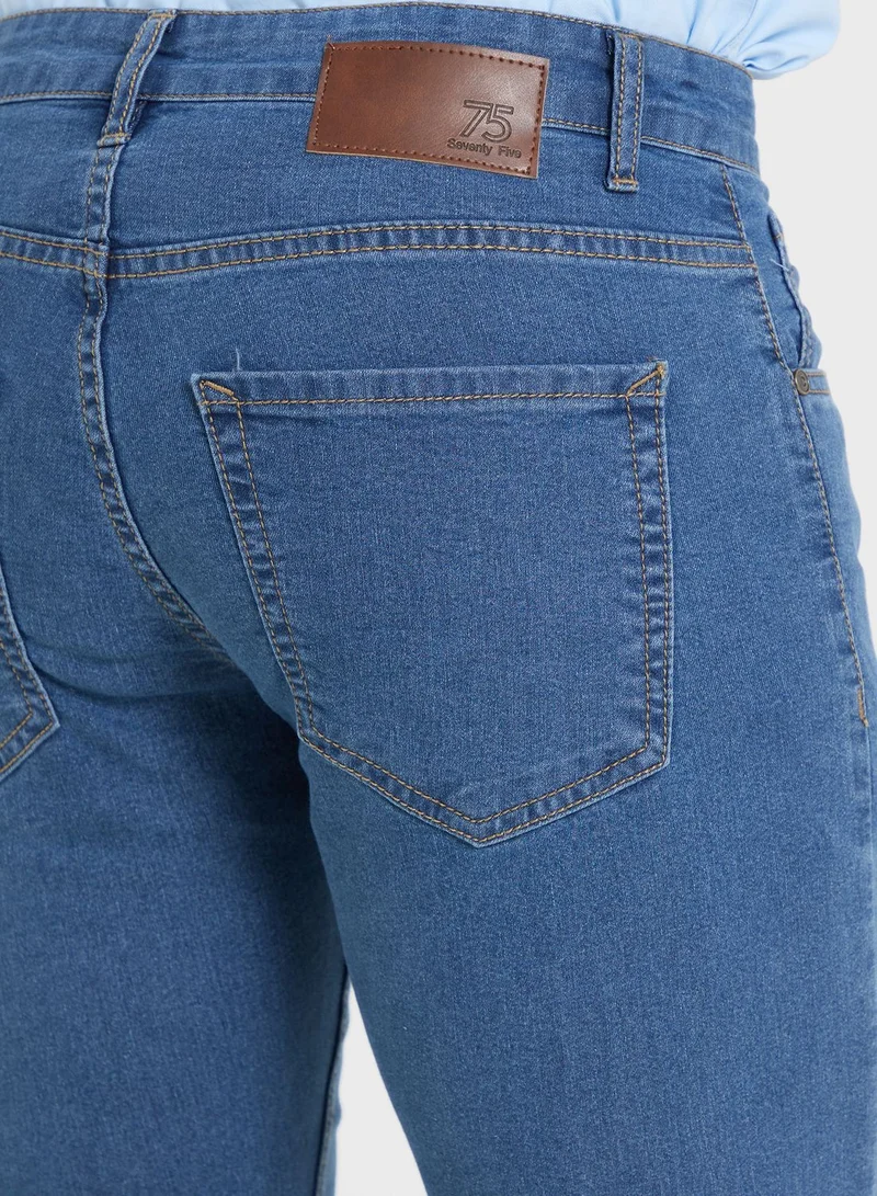 Seventy Five Mens Basic Jeans