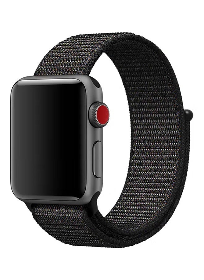 HEXABEX Apple Watch Band/Strap Compatible With Compatible with 42mm(Series 10)/41mm/40mm/38mm Nylon Band/Strap for Apple Watch All Series Black  - Image 1