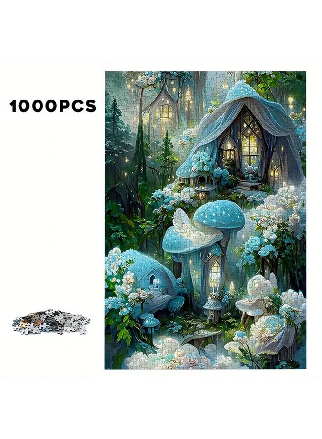 1000 قطعة من بيوت الفطر الساحرة لغز مشهد غابة الخيال للكبار - Image 3