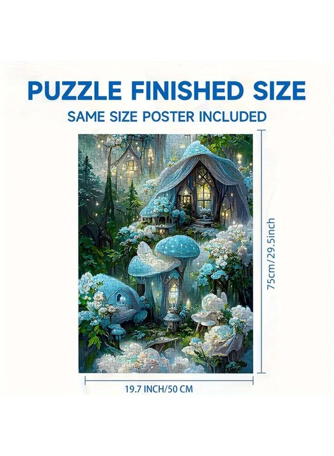 1000 قطعة من بيوت الفطر الساحرة لغز مشهد غابة الخيال للكبار - Image 4