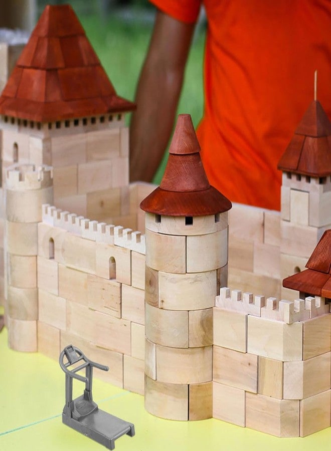 هيموتون نموذج معدات اللياقة البدنية المصغرة لبيت الدمى من هيموتون - ملحقات صالة الألعاب الرياضية DIY لديكور بيت الدمية، جهاز مشي بلاستيكي متعدد المقاييس لتزيين المشاهد الصغيرة الداخلية، 2.16 × 1.49 × 0.82 بوصة - Image 5