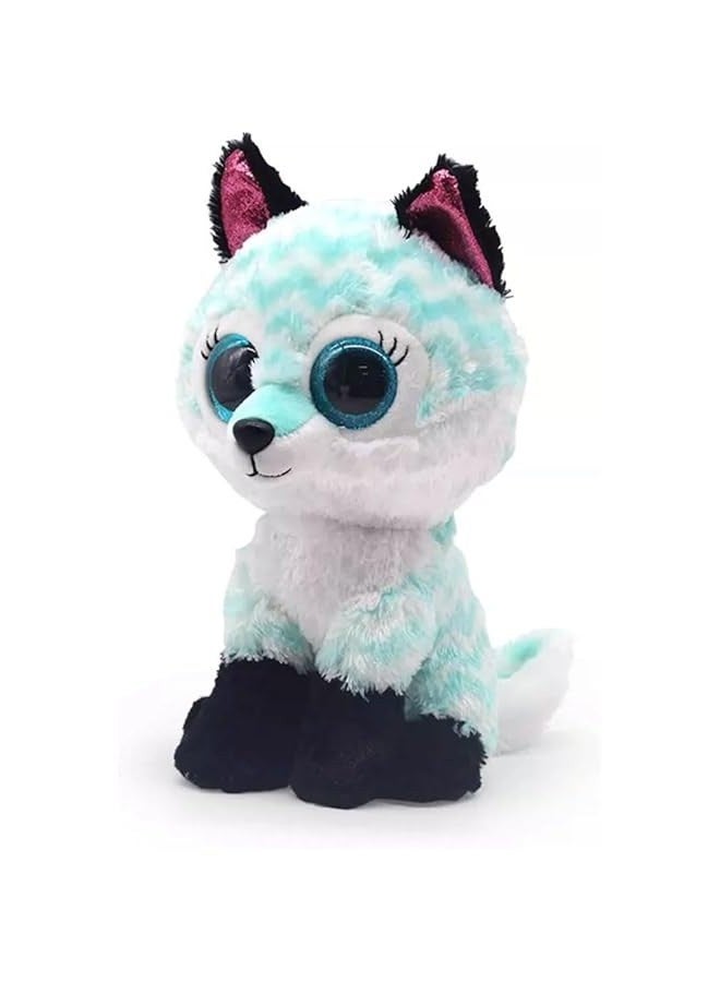 Beanie Baby Large Eyes Buff Pixy Atlas Austin Unicorn Cinder Animal Plush Doll 9.8inch (Fox Atlas) 