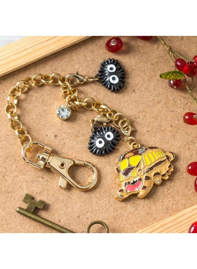 Studio Ghibli My Neighbor Totoro Metal Keychain – Cat Bus - Image 2