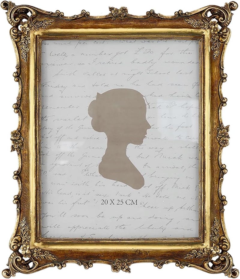 Sunlit Vintage Picture Frame 8x10 Inch, Luxury Antique Photo Frames with Glass Front, Photo Display, Tabletop Wall Hanging, Gift Ideas, Bronze Gold - Image 1